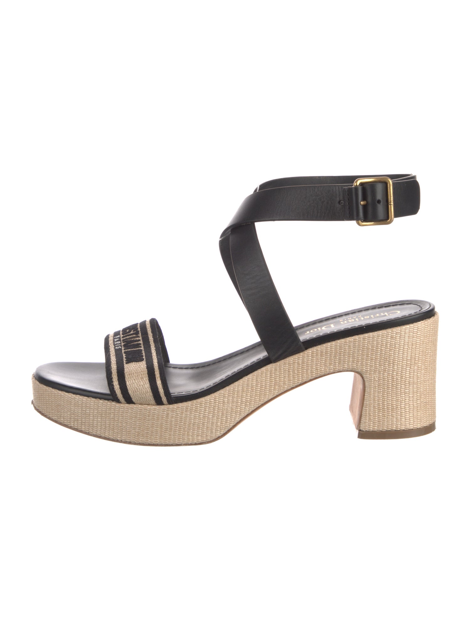 Christian Dior Leather Printed Espadrilles