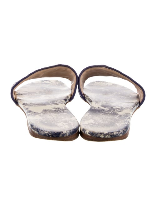 Christian Dior Oblique Jacquard Embroidered Accent Slides