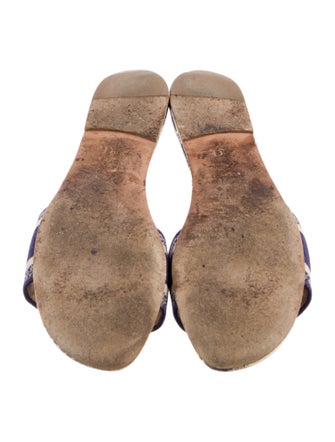 Christian Dior Oblique Jacquard Embroidered Accent Slides