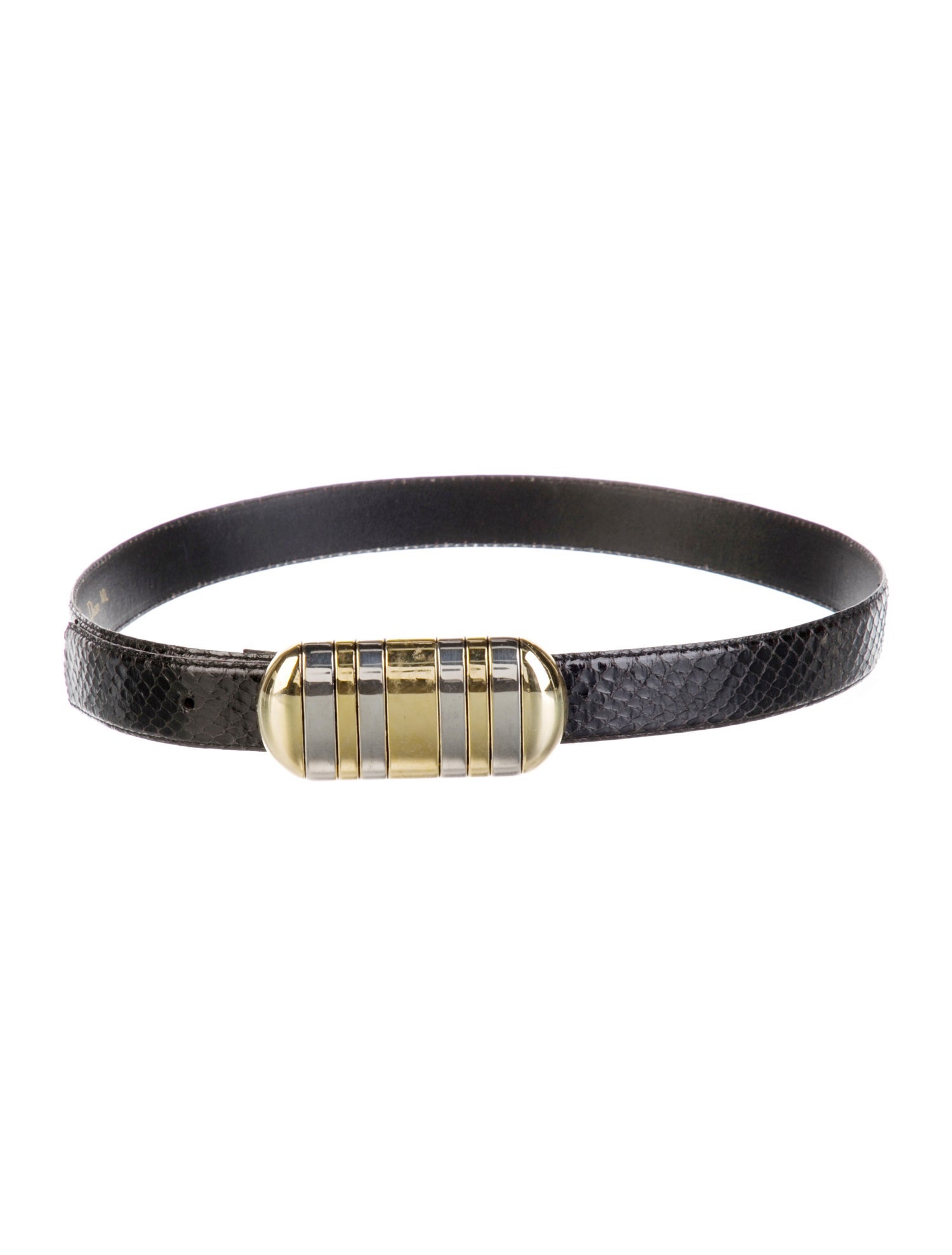 Christian Dior Skinny Snakeskin Waist Belt