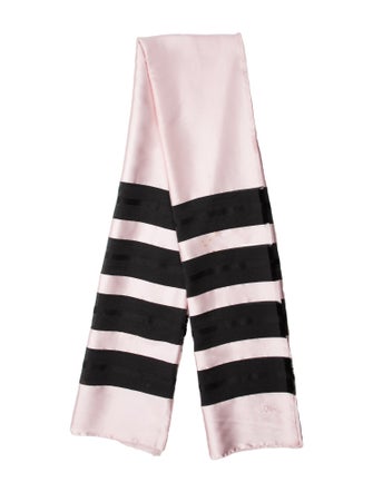 Christian Dior Silk Striped Scarf