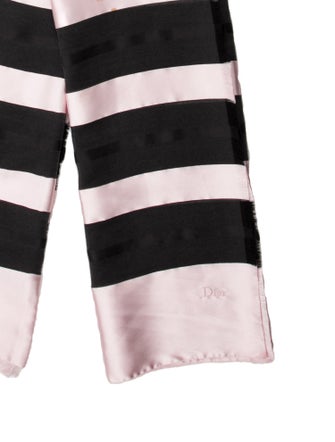 Christian Dior Silk Striped Scarf