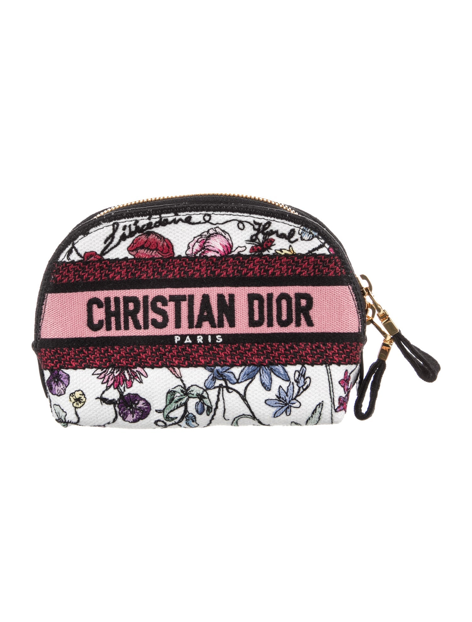 Christian Dior Logo Canvas Cosmetic Bag