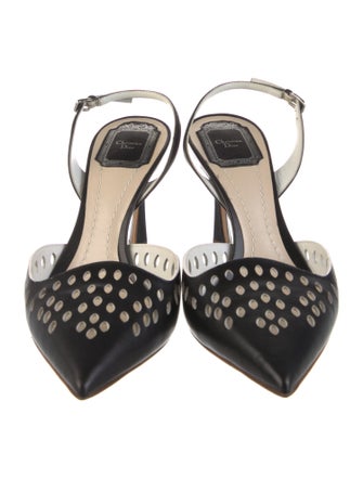Christian Dior Leather Slingback Pumps