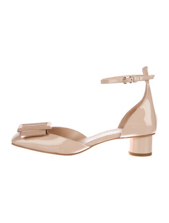 Christian Dior Patent Leather Grosgrain Trim D'Orsay Pumps