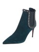 Christian Louboutin Suede Studded Accents Chelsea Boots