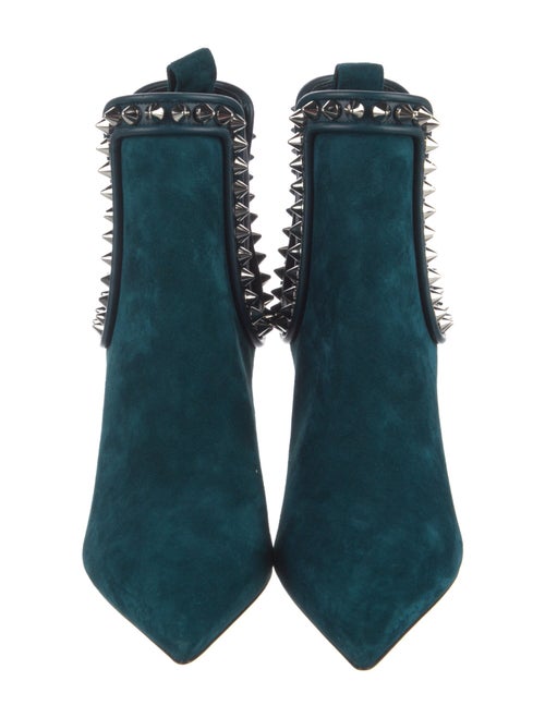 Christian Louboutin Suede Studded Accents Chelsea Boots