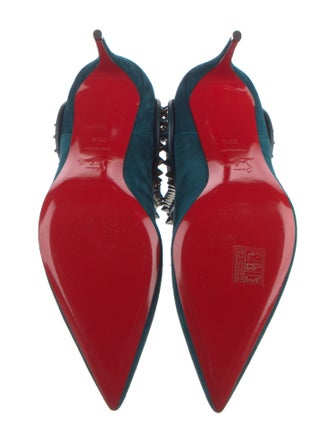 Christian Louboutin Suede Studded Accents Chelsea Boots