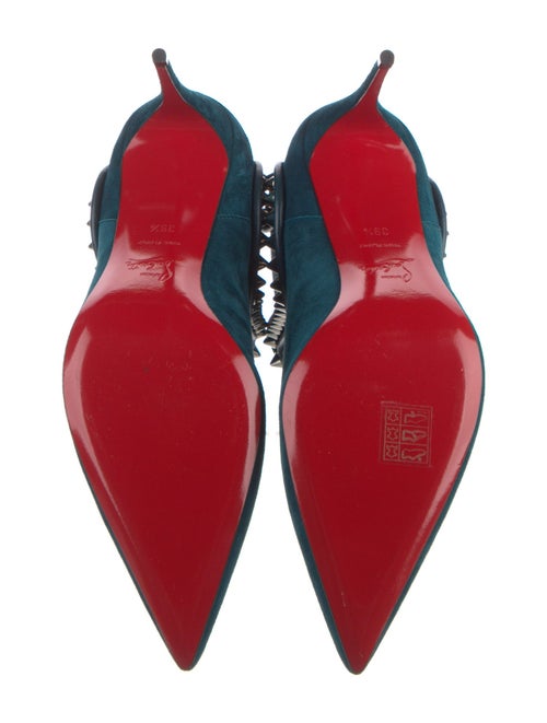 Christian Louboutin Suede Studded Accents Chelsea Boots