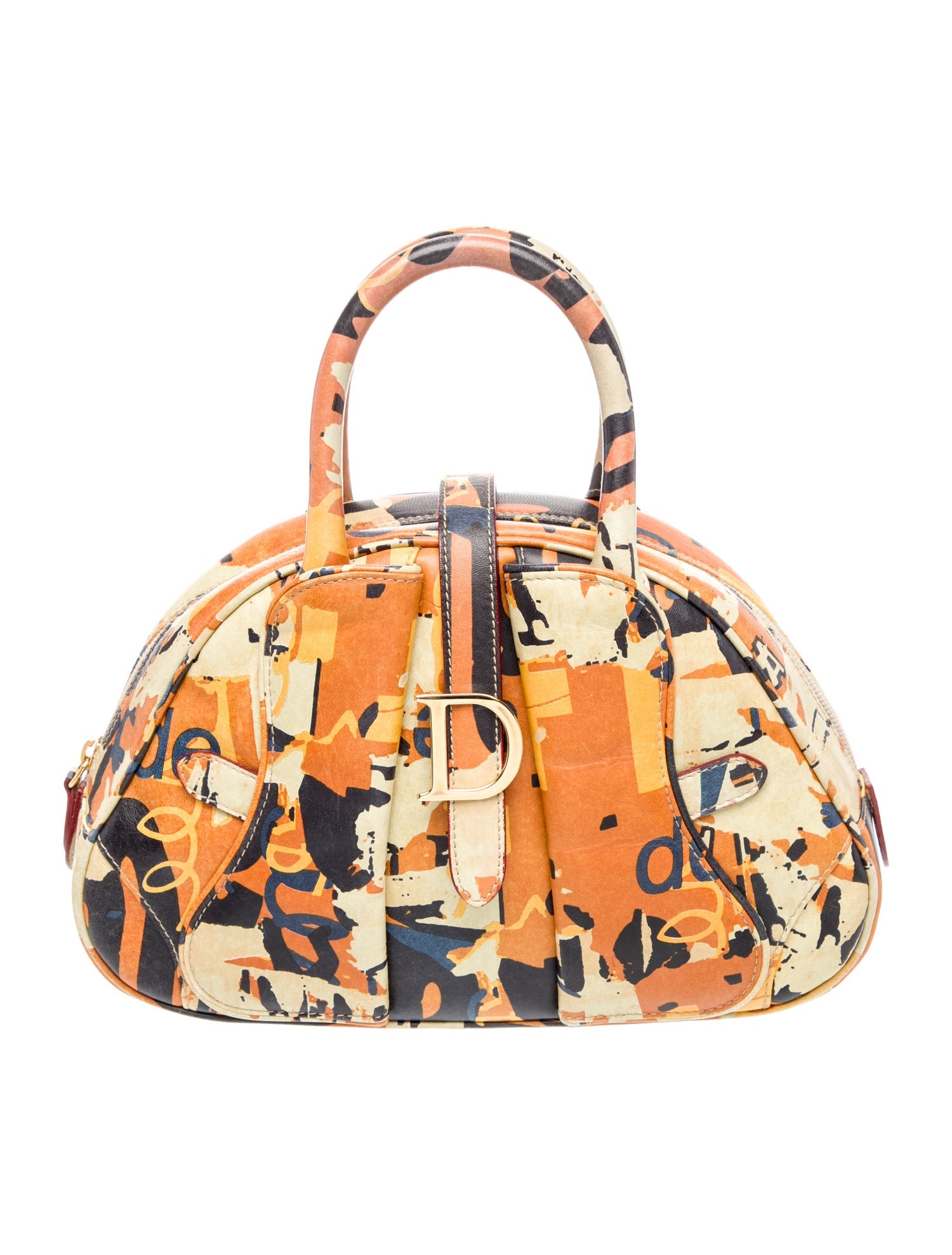 Christian Dior Leather Double Saddle Vintage