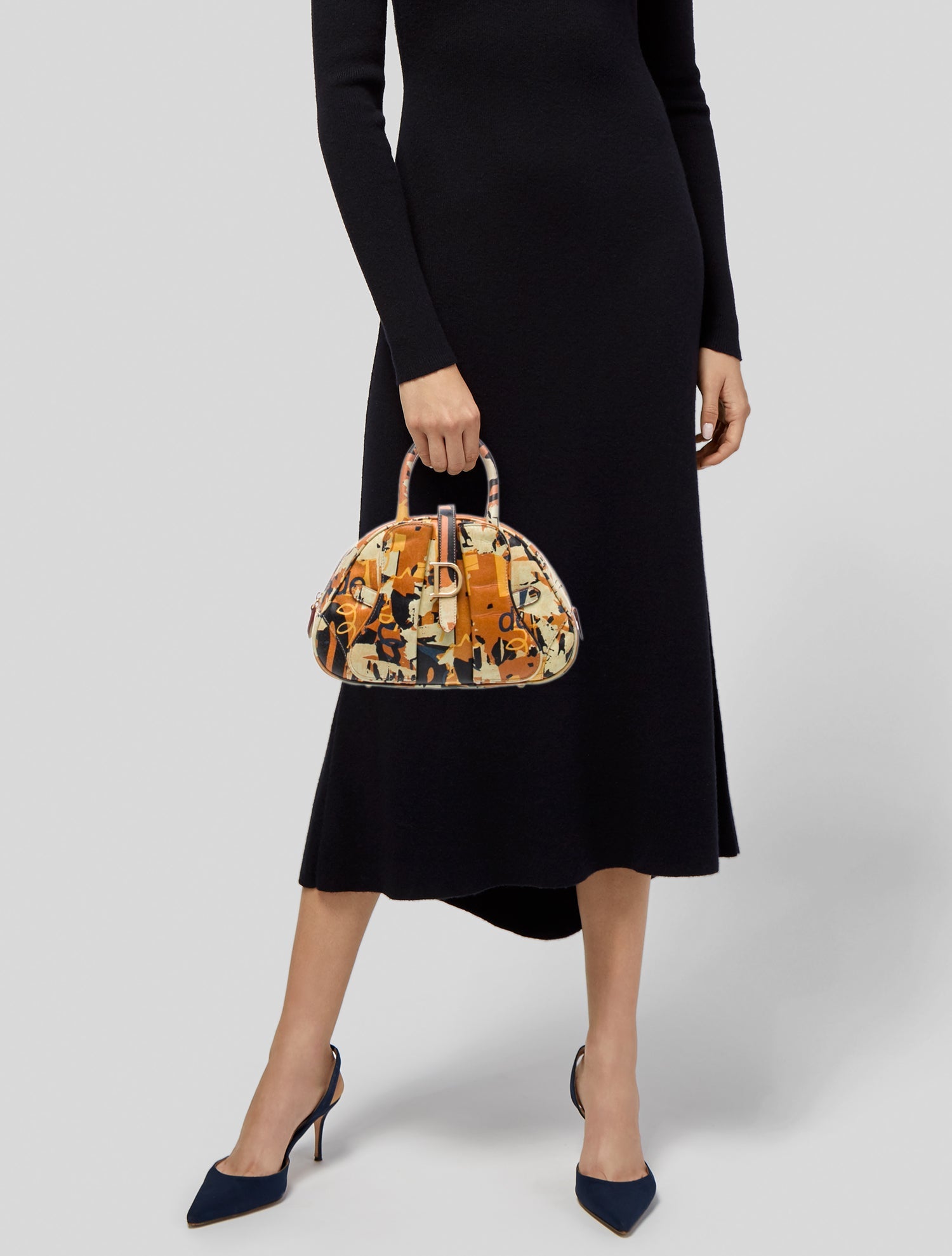 Christian Dior Leather Double Saddle Vintage