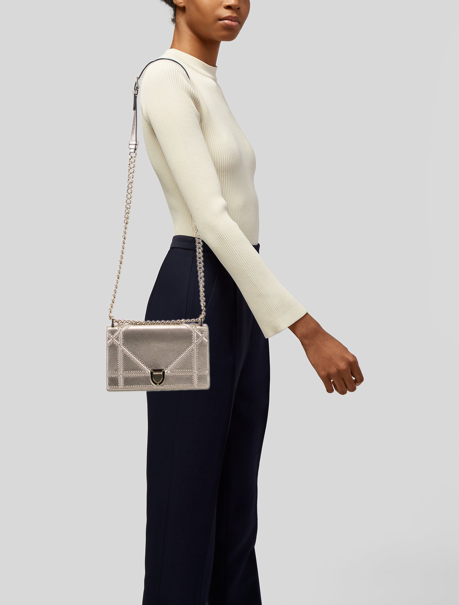 Christian Dior Leather Diorama - Neutrals Shoulder Bags, Handbags