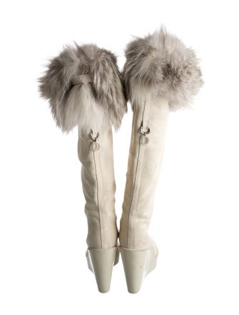 Christian Dior Cannage Pattern Suede Boots