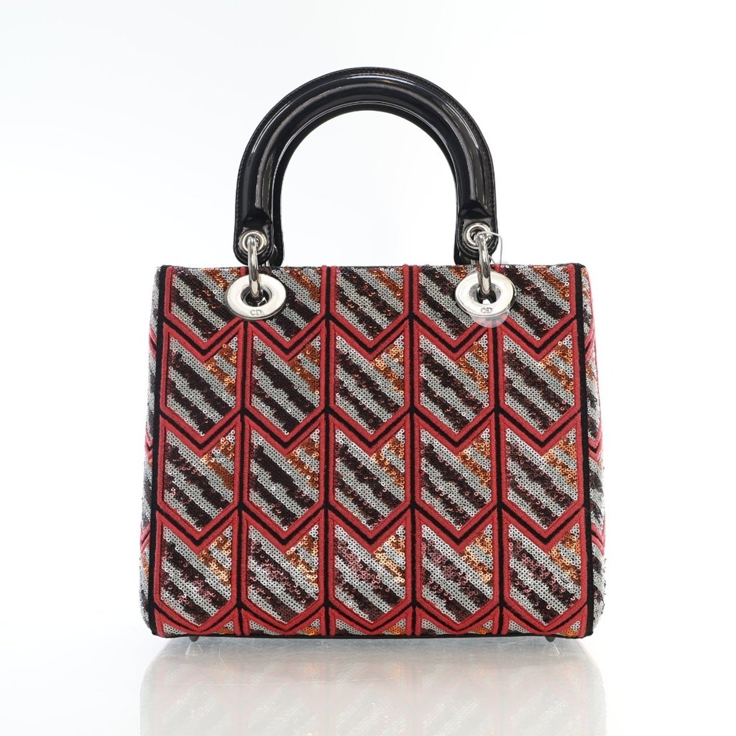 Christian Dior Patent Leather Lady Dior Medium