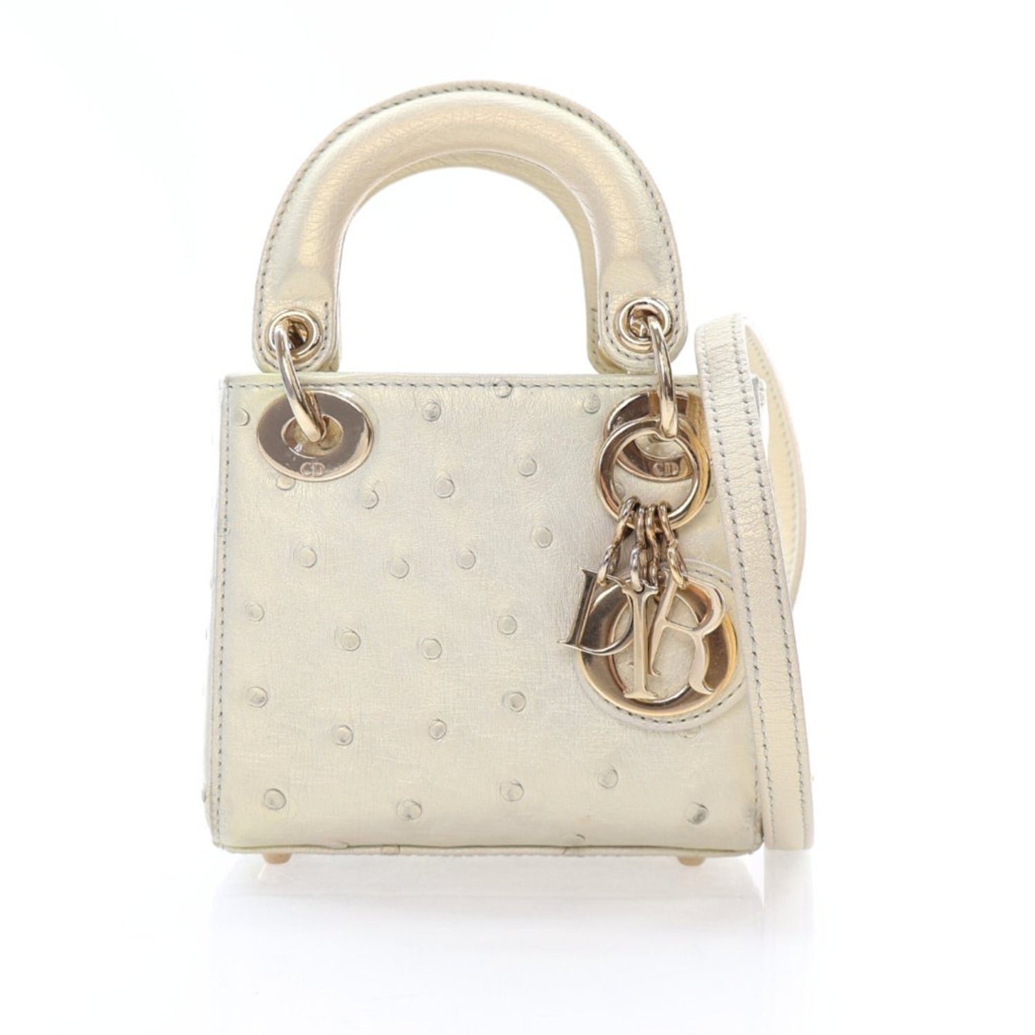 Christian Dior Ostrich Lady Dior Micro 2022