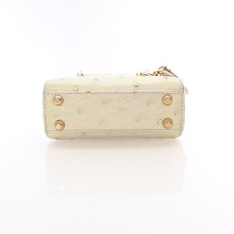 Christian Dior Ostrich Lady Dior Micro 2022