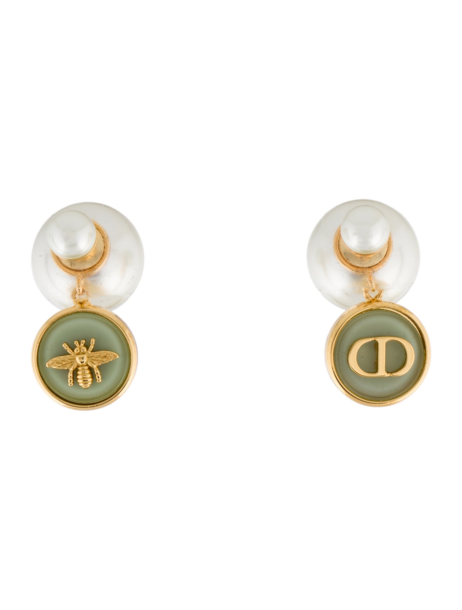 Christian Dior Faux Pearl Tribales Earrings