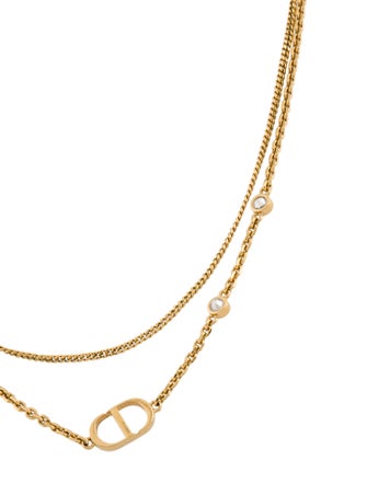 Christian Dior Petit CD Double Necklace