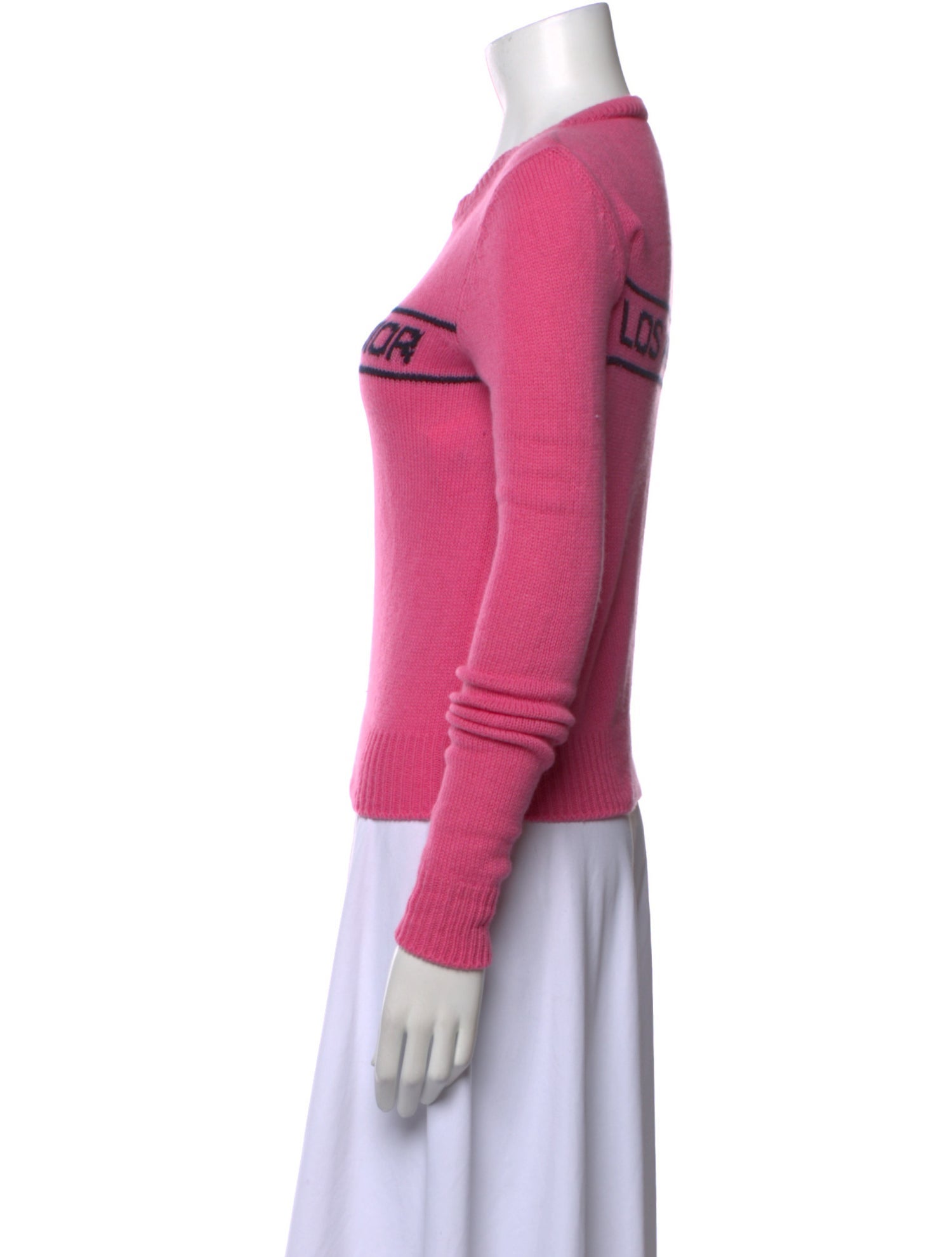 Christian Dior Cashmere Graphic Print Sweater