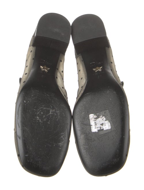 Christian Dior Mesh Bow Accents Mary Jane Flats