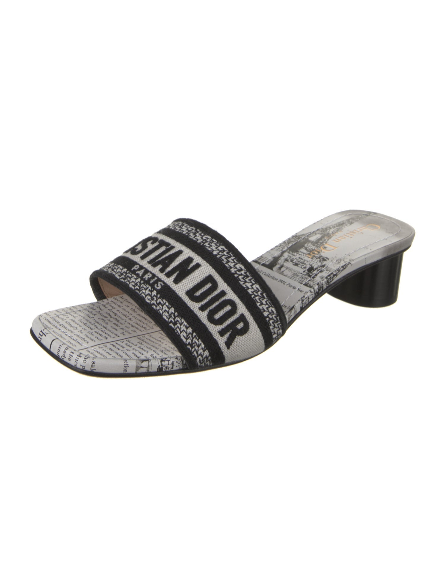 Christian Dior Jacquard Printed Slides