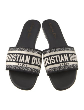 Christian Dior Jacquard Printed Slides