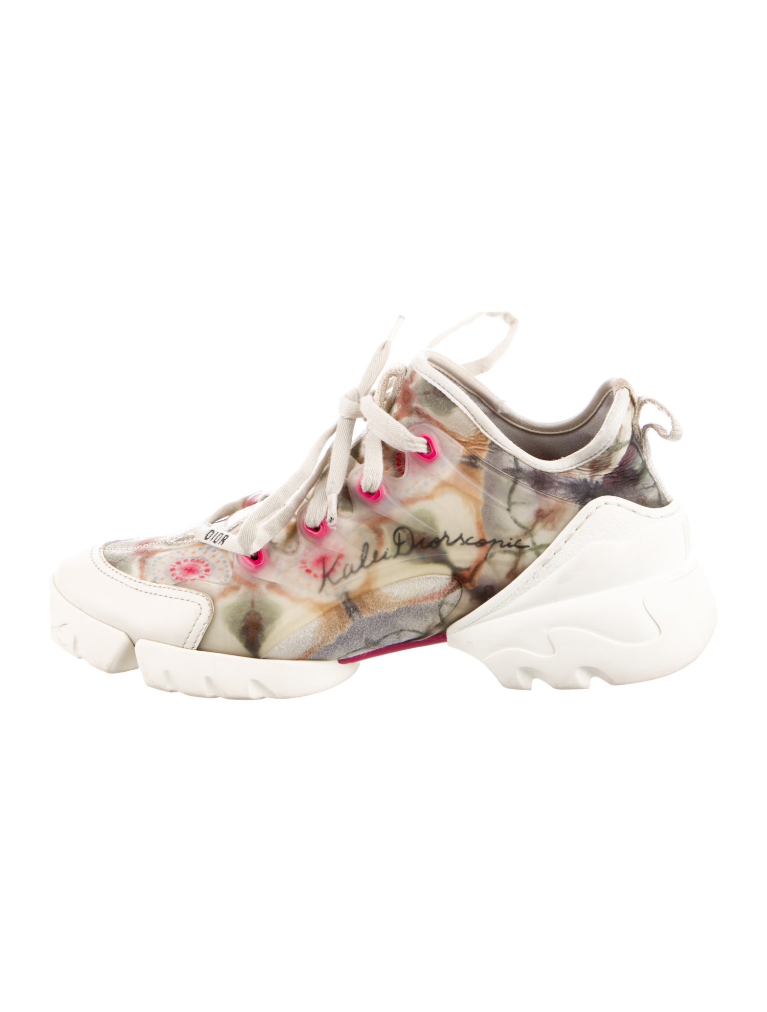 Christian Dior Leather Printed Chunky Sneakers