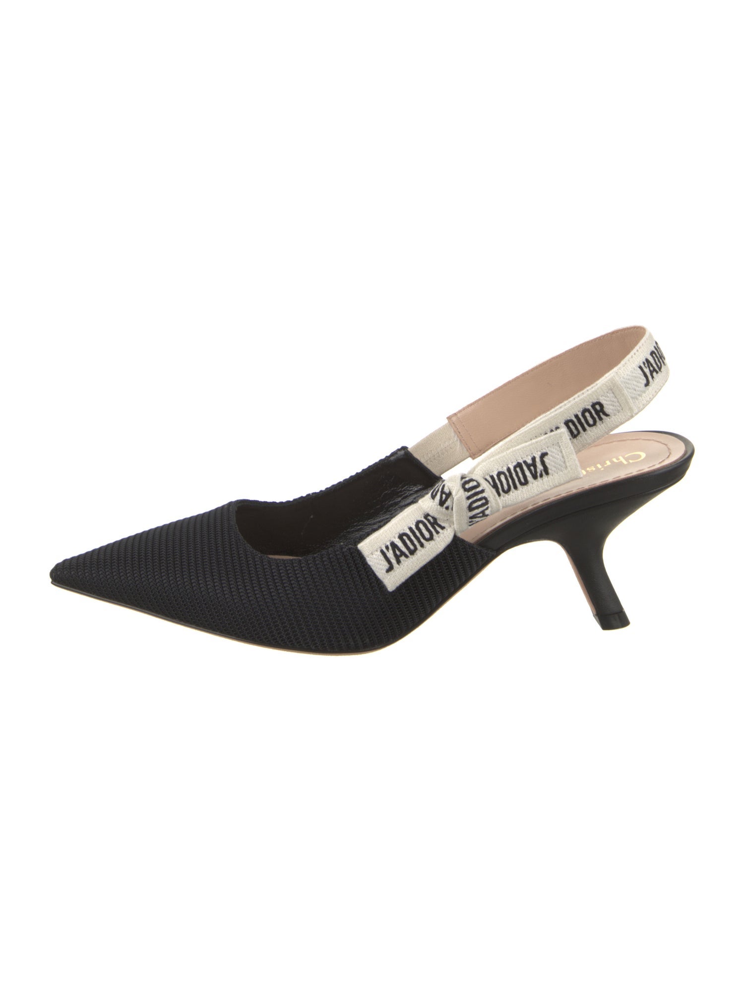 Christian Dior Printed Bow Accents Slingback Pumps