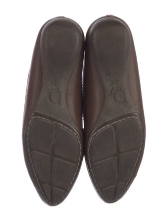 Christian Dior Leather Whipstitch Trim Loafers