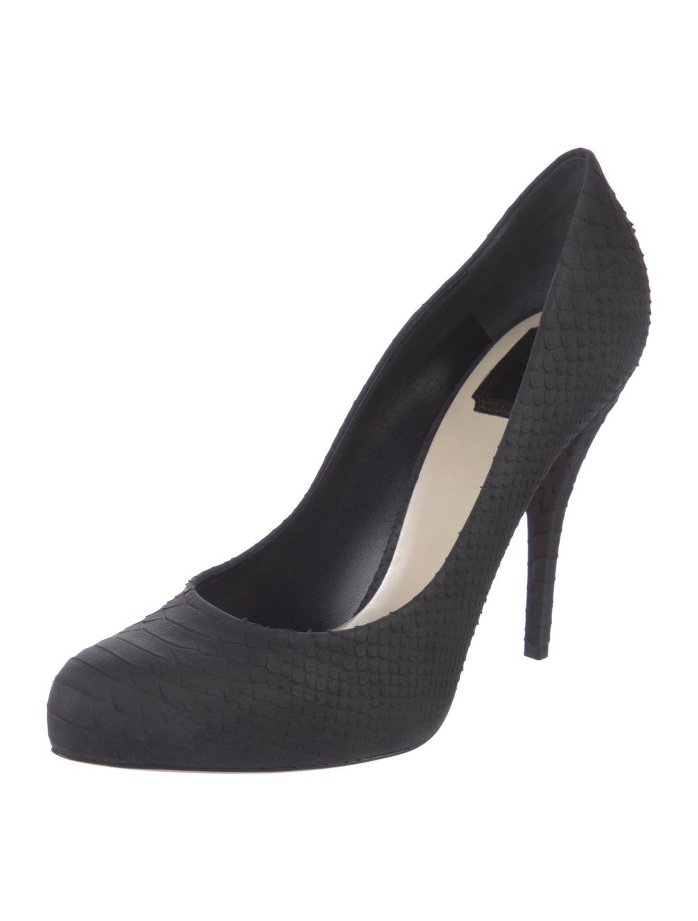 Christian Dior Python Pumps Grey Round-Toes Platf… - image 2