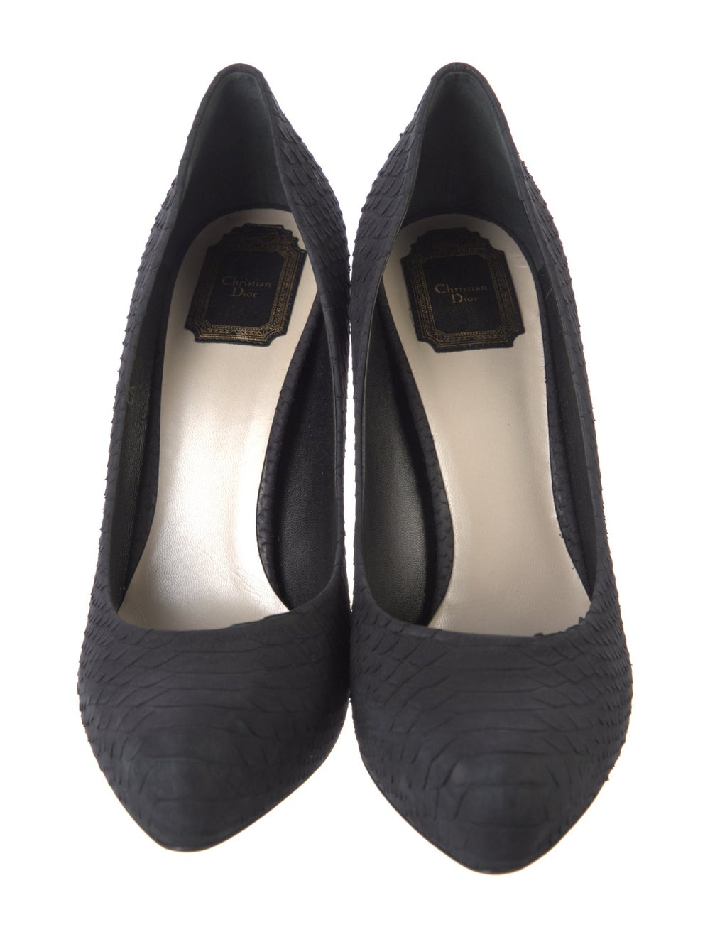 Christian Dior Python Pumps Grey Round-Toes Platf… - image 3