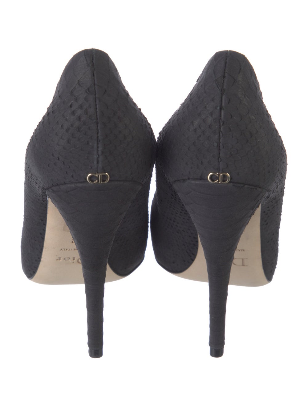 Christian Dior Python Pumps Grey Round-Toes Platf… - image 4