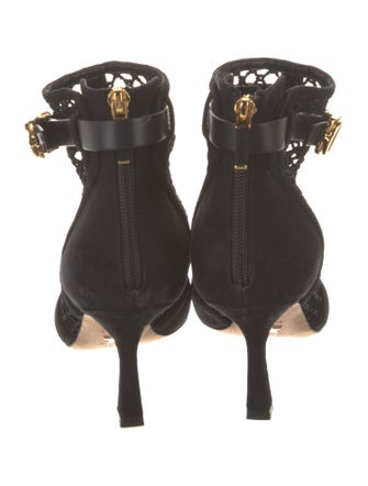 Christian Dior Suede Mesh Accents Boots