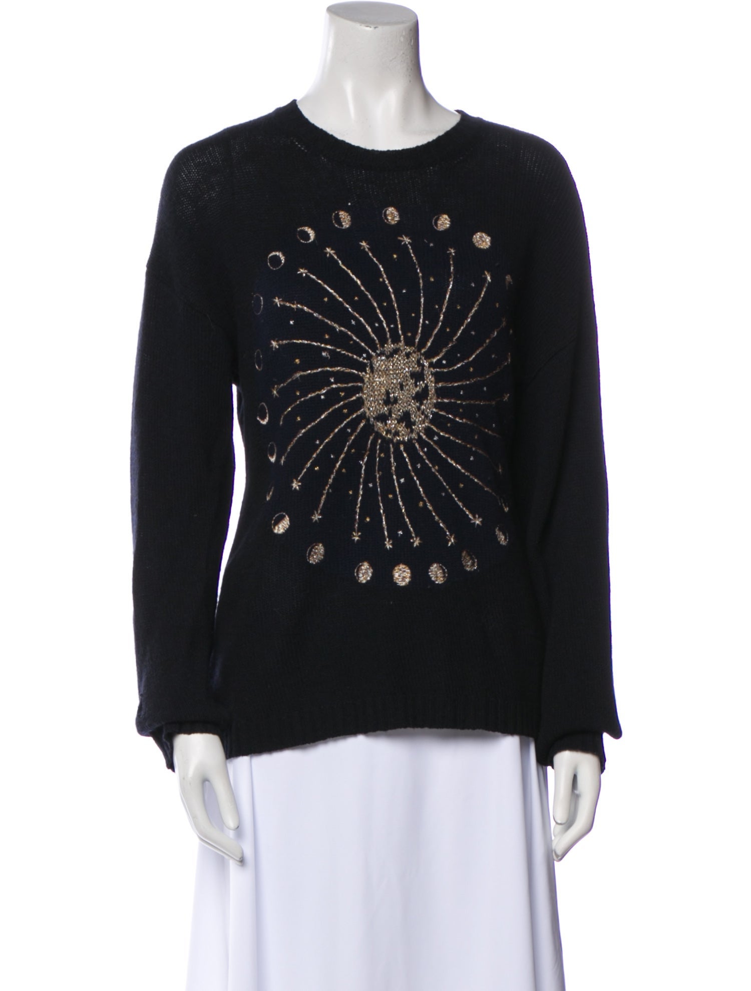 Christian Dior Cashmere Graphic Print Sweater