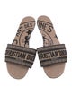 Christian Dior Graphic Print Embroidered Accent Slides