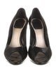 Christian Dior Patent Leather Cutout Accent Pumps