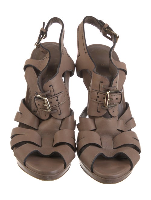 Christian Dior Leather Slingback Sandals