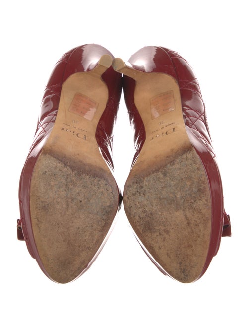 Christian Dior Cannage Pattern Patent Leather Pumps