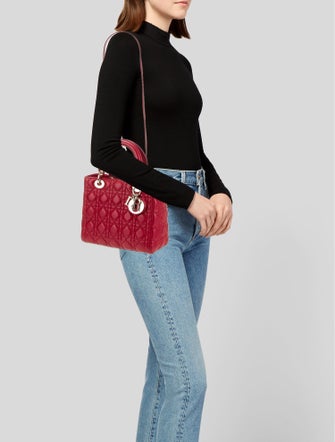 Christian Dior Leather Top Handle Bag