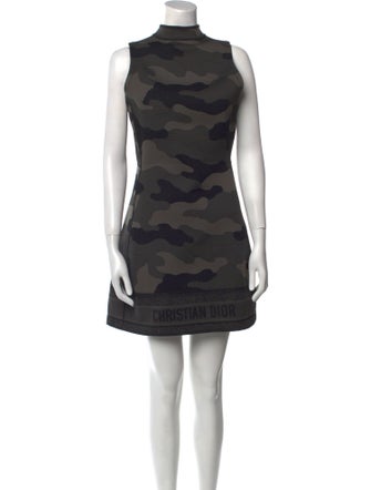 Christian Dior Mock Neck Mini Dress