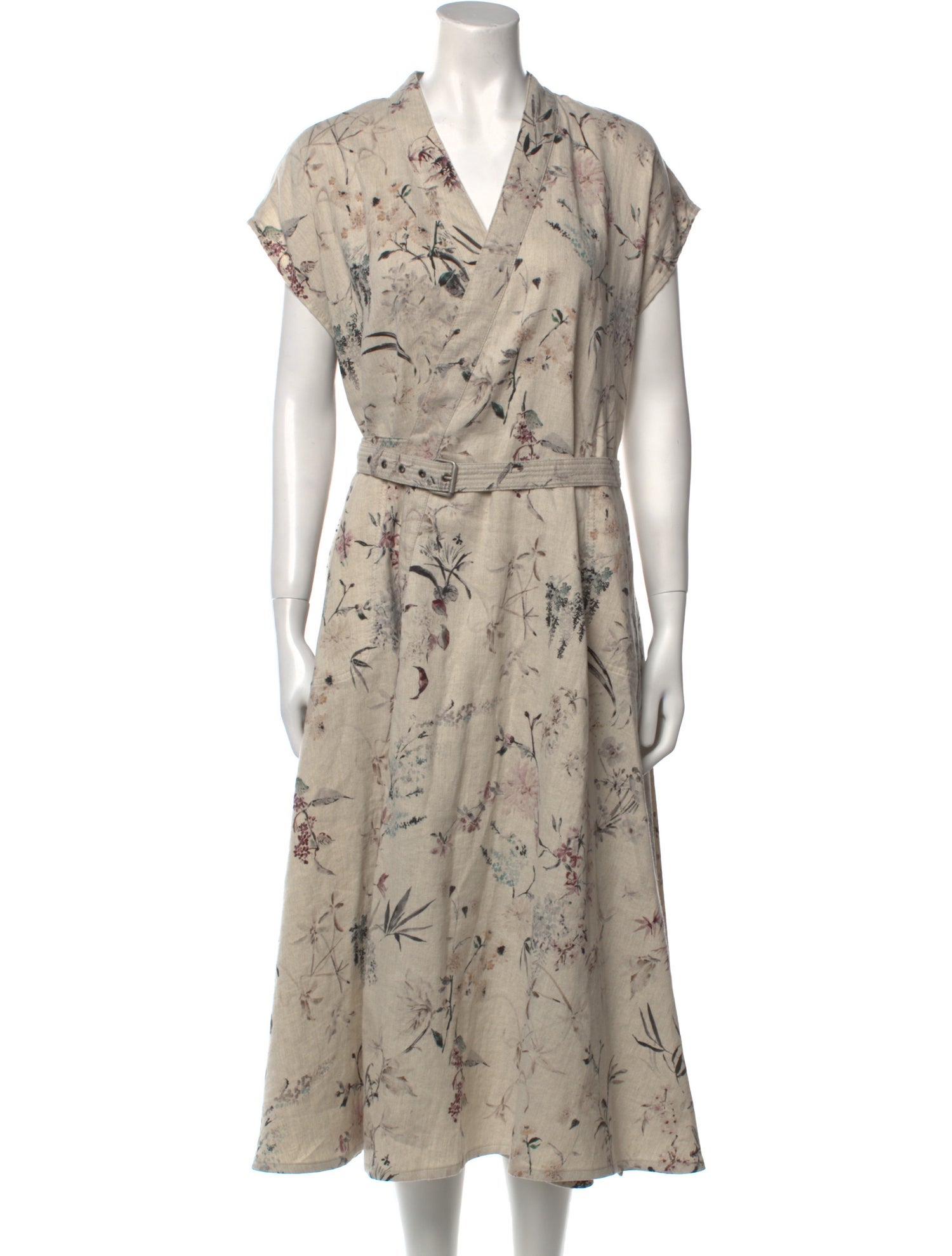 Christian Dior Floral Print Midi Length Dress