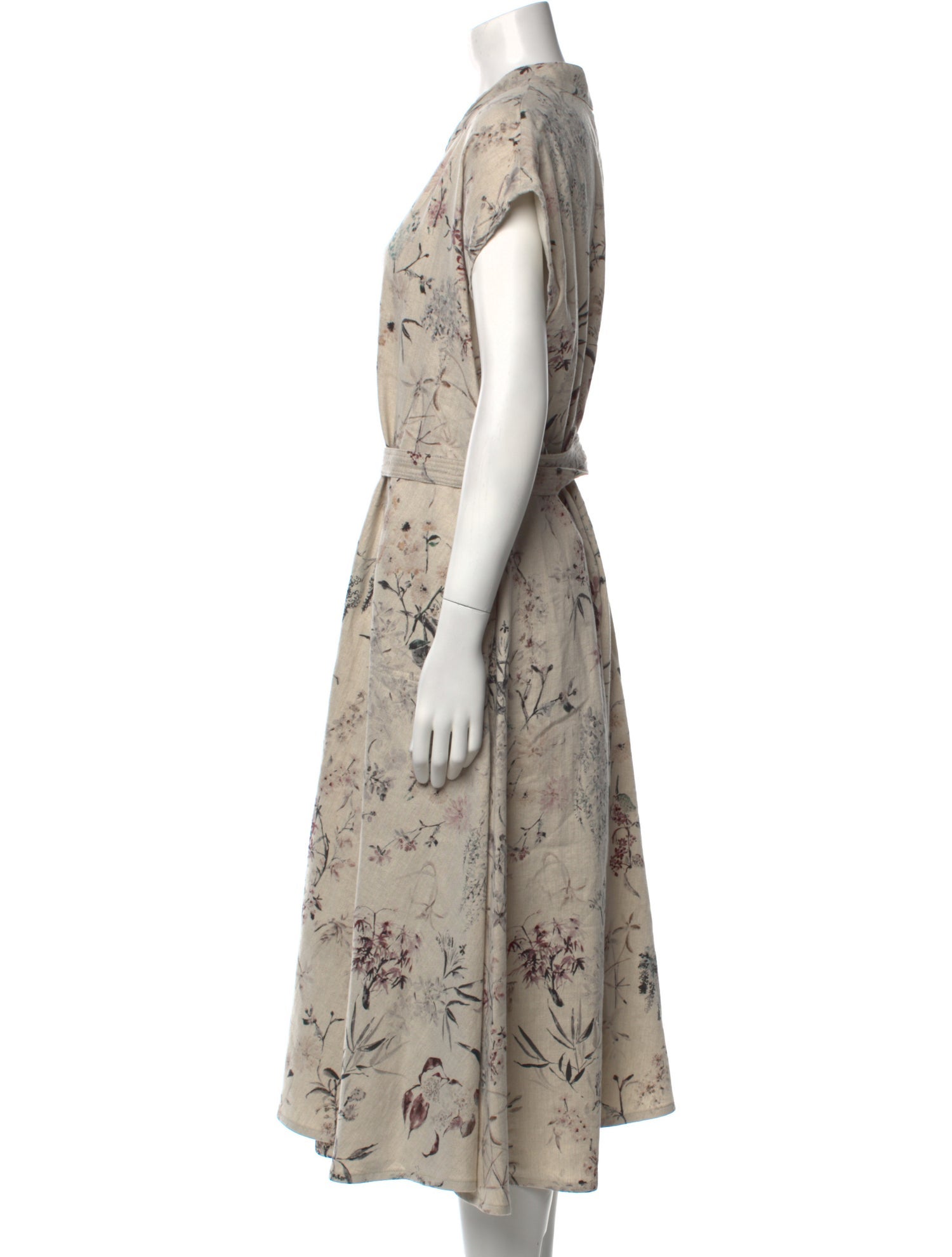 Christian Dior Floral Print Midi Length Dress