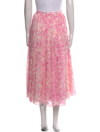 Christian Dior Floral Print Midi Length Skirt