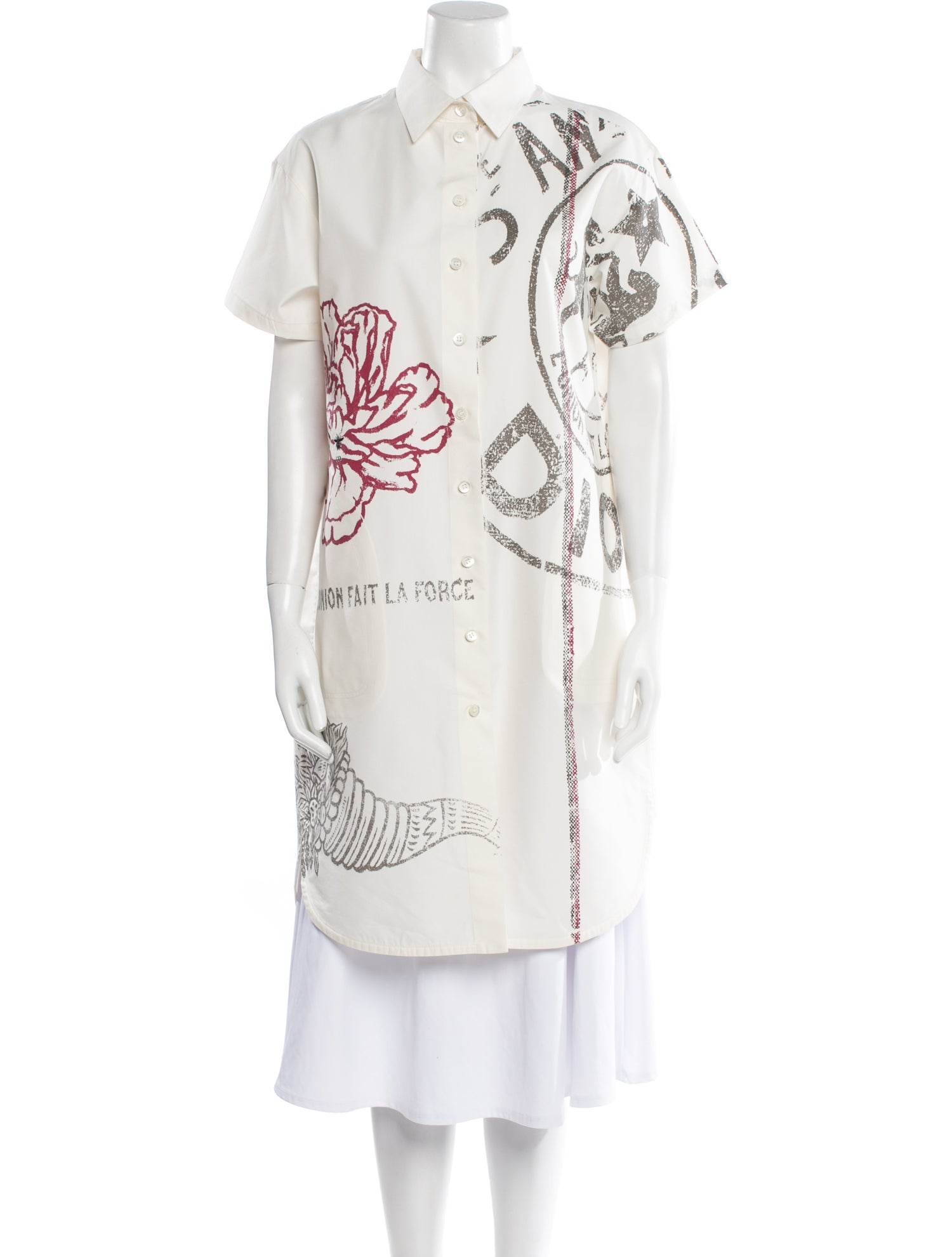 Christian Dior Graphic Print Knee-Length Dress