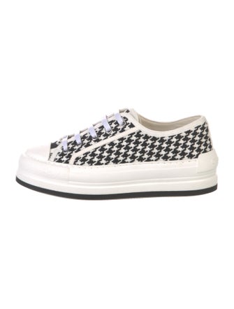 Christian Dior Houndstooth Platform Sneakers