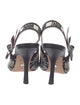Christian Dior Floral Print Embroidered Accent Slingback Pumps