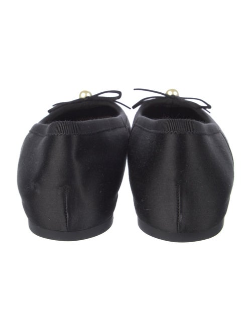 Christian Dior Satin Bow Accents Ballet Flats