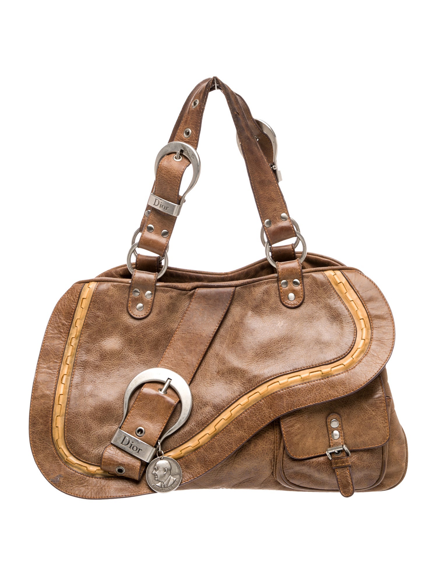 Christian Dior Leather Gaucho Saddle Vintage