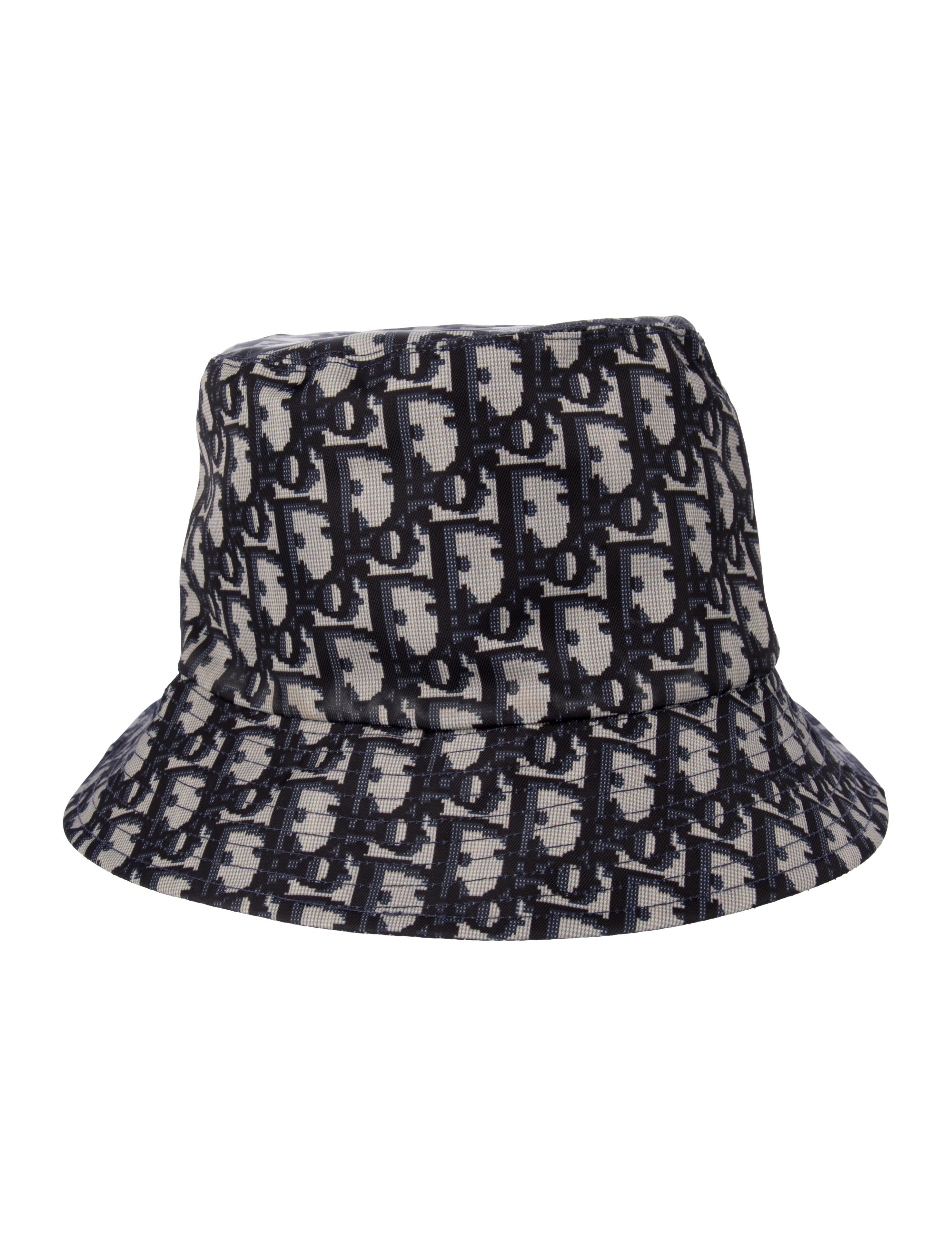 Christian Dior Blue Nylon Bucket 58