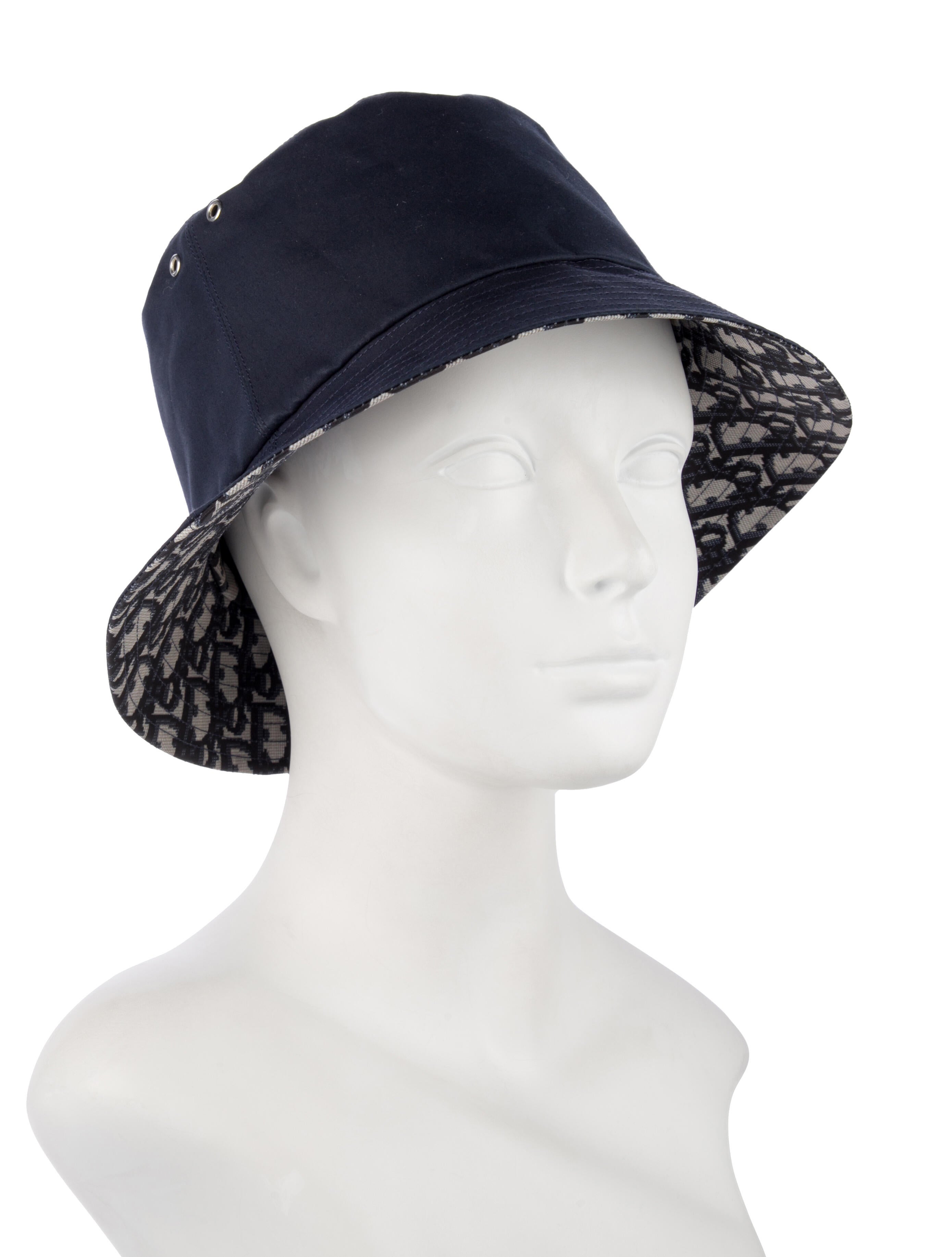 Christian Dior Blue Nylon Bucket 58